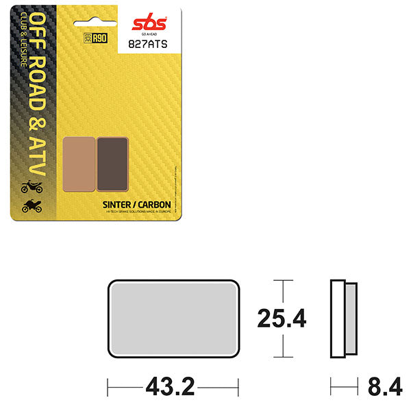 SBS ATV/UTV SINTER BRAKE PAD (6460827108)