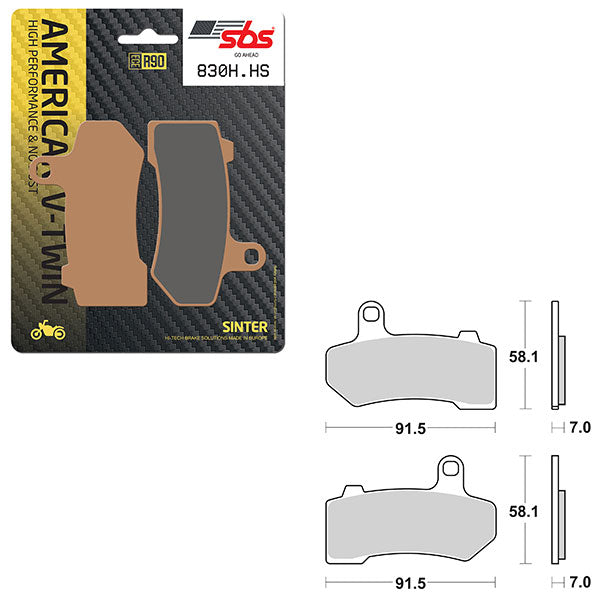 SBS HIGH PERFORMANCE & NO DUST SINTER FRONT BRAKE PAD (6550830108)