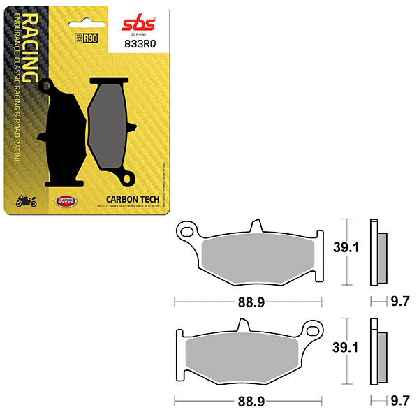 SBS ROAD RACING & TRACKDAYS CARBON TECH REAR BRAKE PAD (6210833108)