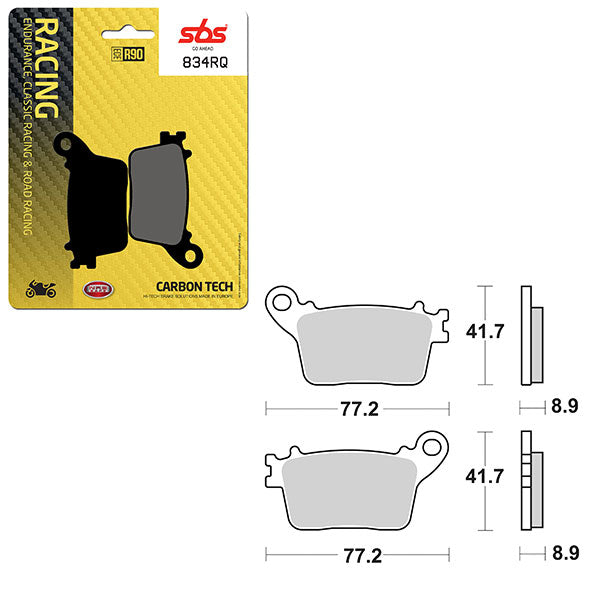 SBS ROAD RACING & TRACKDAYS CARBON TECH REAR BRAKE PAD (6210834108)