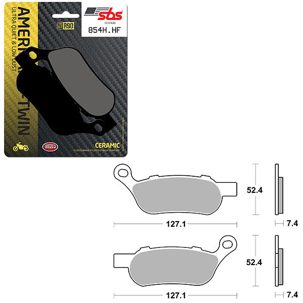 SBS HIGH POWER & NOISE REDUCTION CERAMIC FRONT BRAKE PAD (6490854108)