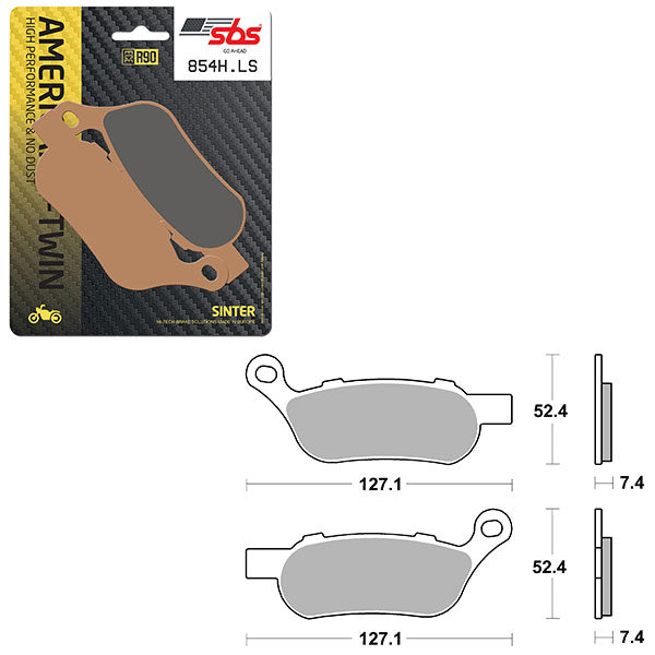 SBS HIGH PERFORMANCE & NO DUST SINTER REAR BRAKE PAD (6560854108)