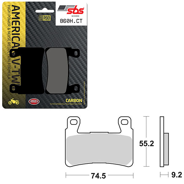 SBS HIGH POWER & NOISE REDUCTION CARBON FRONT BRAKE PAD (6510860108)