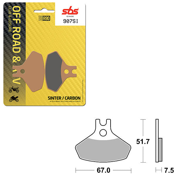 SBS ATV/UTV SINTER BRAKE PAD (6240907108)