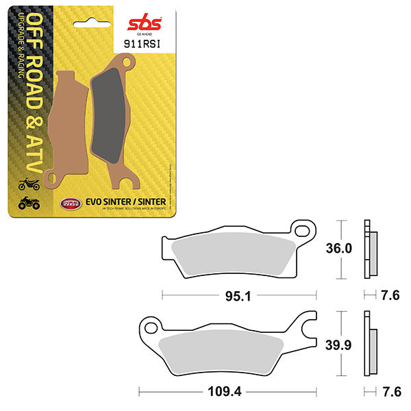 SBS ATV/UTV EVO SINTER BRAKE PAD (6280911108)