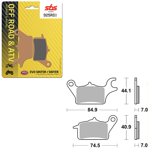 SBS ATV/UTV EVO SINTER BRAKE PAD (6280925108)