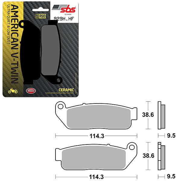 SBS HIGH POWER & NOISE REDUCTION CERAMIC FRONT BRAKE PAD (6490929108)