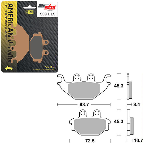 SBS HIGH PERFORMANCE & NO DUST SINTER REAR BRAKE PAD (6560930108)