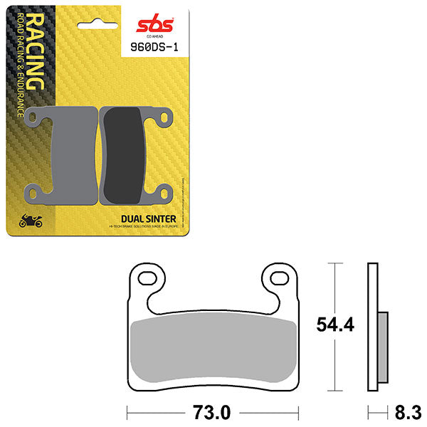 SBS DS-1 DUAL SINTER DYNAMIC RACING CONCEPT FRONT BRAKE PAD (6370960108)