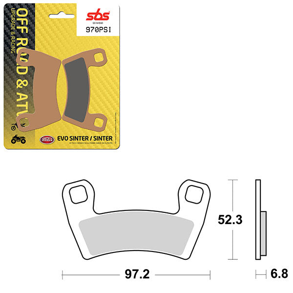 SBS ATV/UTV EVO SINTER BRAKE PAD (6450970108)