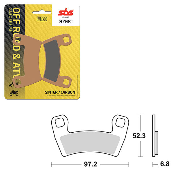 SBS ATV/UTV SINTER BRAKE PAD (6240970108)