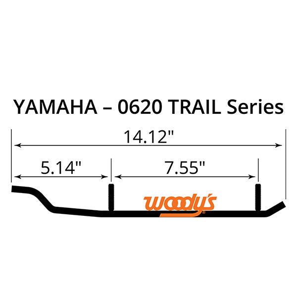 WOODY'S FLAT-TOP EXTENDER TRAIL III 4" CARBIDE RUNNER (EYV3-0620)