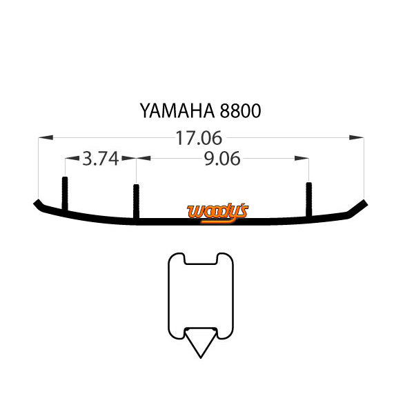 WOODY'S FLAT-TOP TRAIL BLAZER 6" CARBIDE TRAIL RUNNER (TYV4-8800)