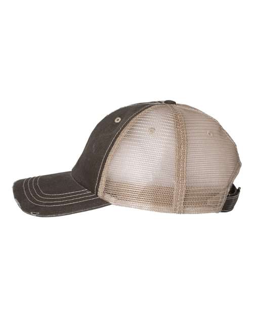 Mega Cap Herringbone Trucker Cap - 6990