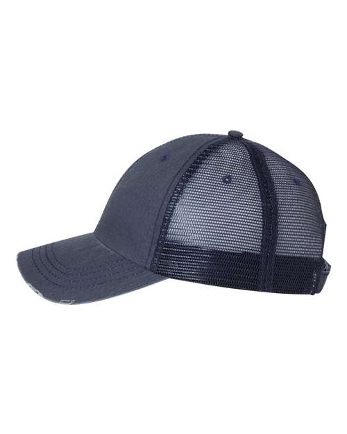 Mega Cap Herringbone Trucker Cap - 6990