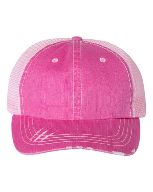 Mega Cap Herringbone Trucker Cap - 6990